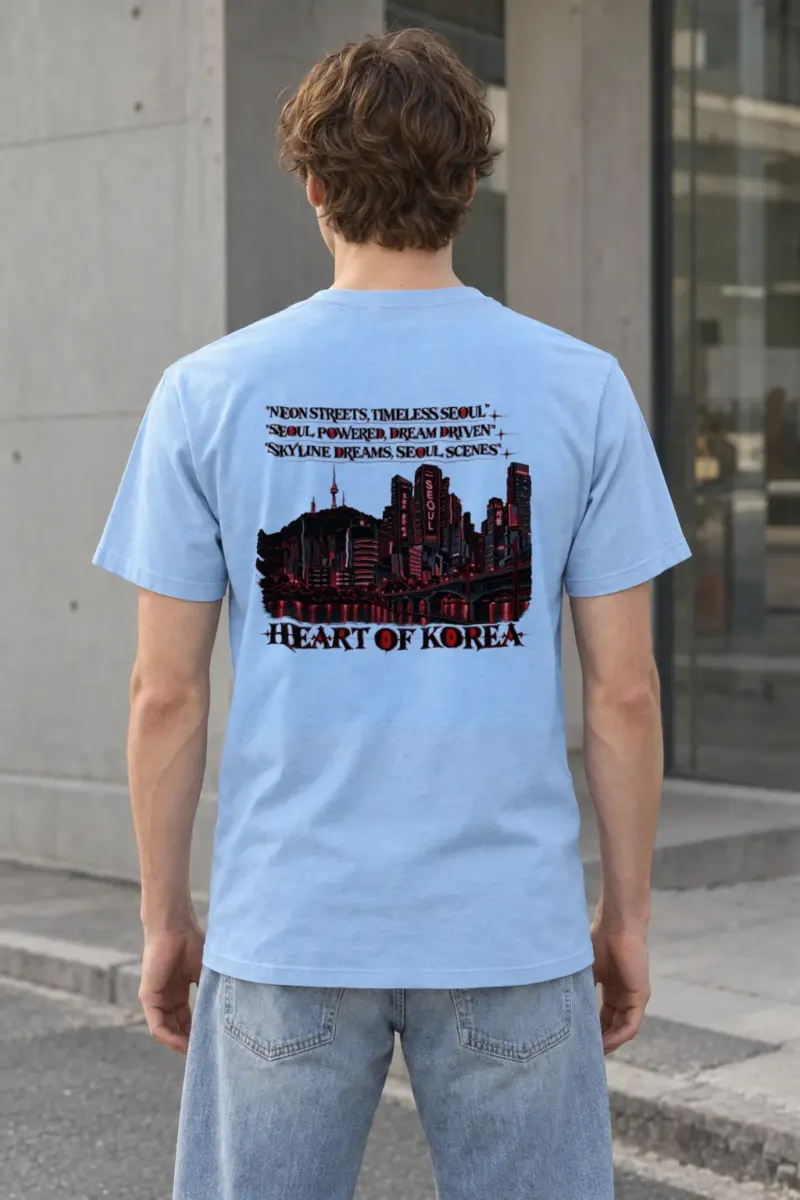 "Seoul Powered Dream Driven" Heavyweight Unisex Crewneck T-shirt