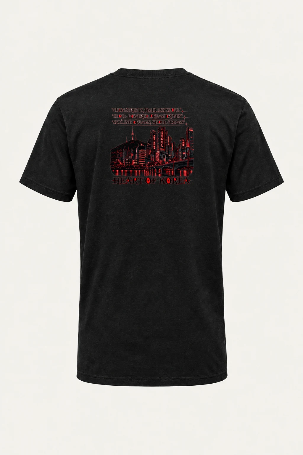 "Seoul Powered Dream Driven" Heavyweight Unisex Crewneck T-shirt | Gildan 5000
