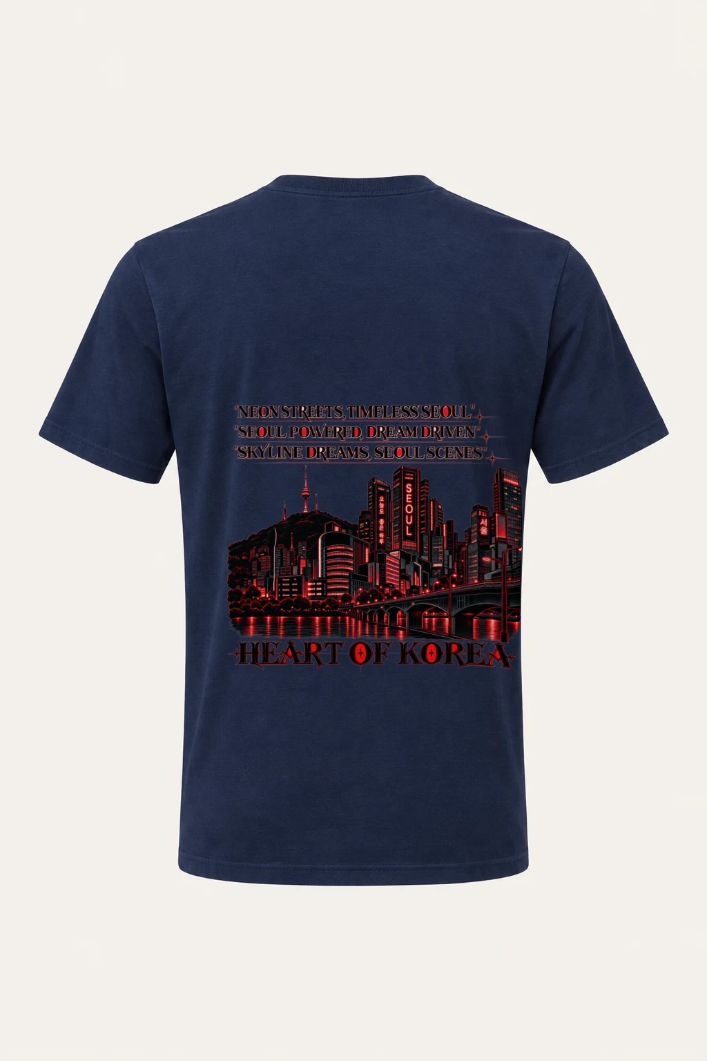 "Seoul Powered Dream Driven" Heavyweight Unisex Crewneck T-shirt | Gildan 5000
