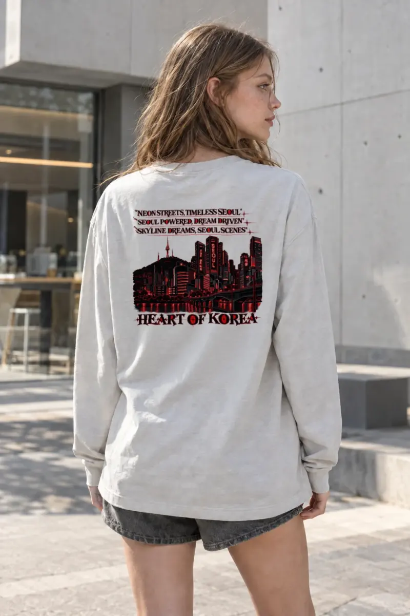 "Seoul Powered Dream Driven" Unisex Longsleeve T-shirt | Gildan 2400