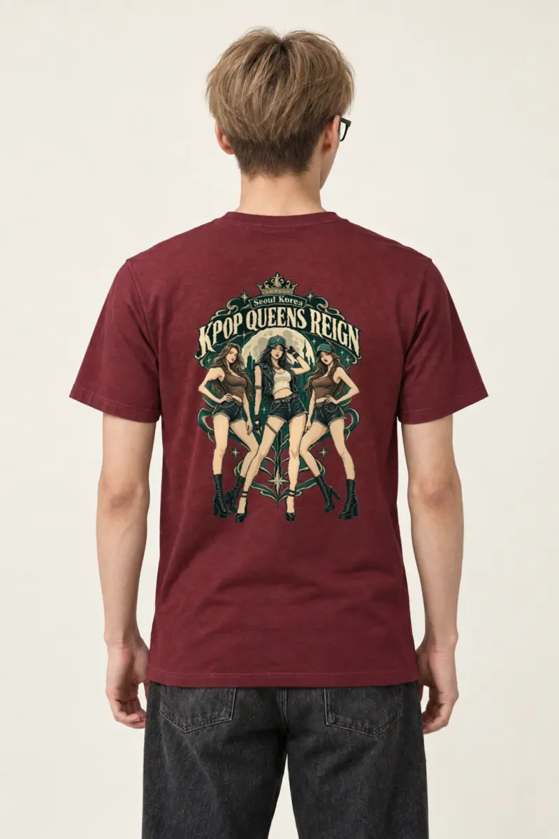 "Seoul Queens Poster" Heavyweight Unisex Crewneck T-shirt | Gildan 5000