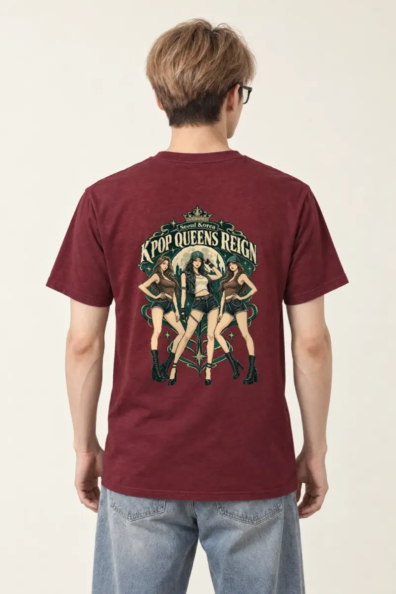 "Seoul Queens Poster" Heavyweight Unisex Crewneck T-shirt