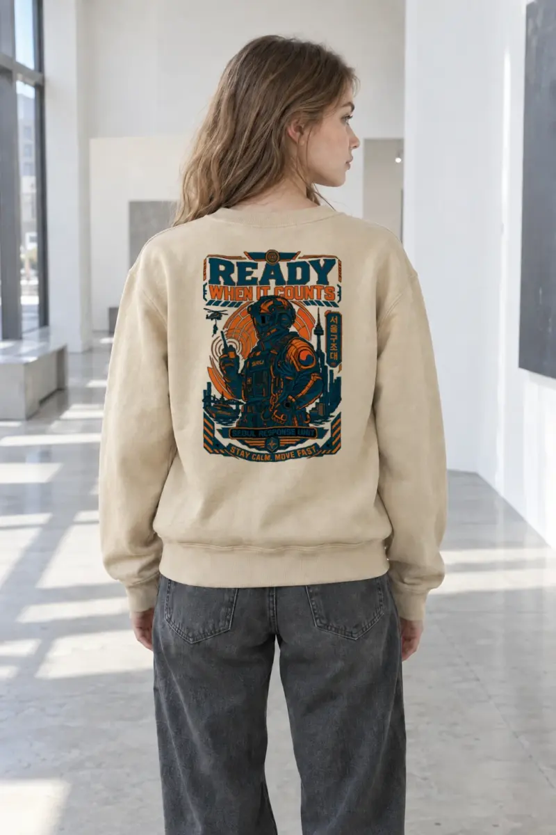 "Seoul Response Unit" Heavy Blend Unisex Crewneck Sweatshirt | Gildan 18000
