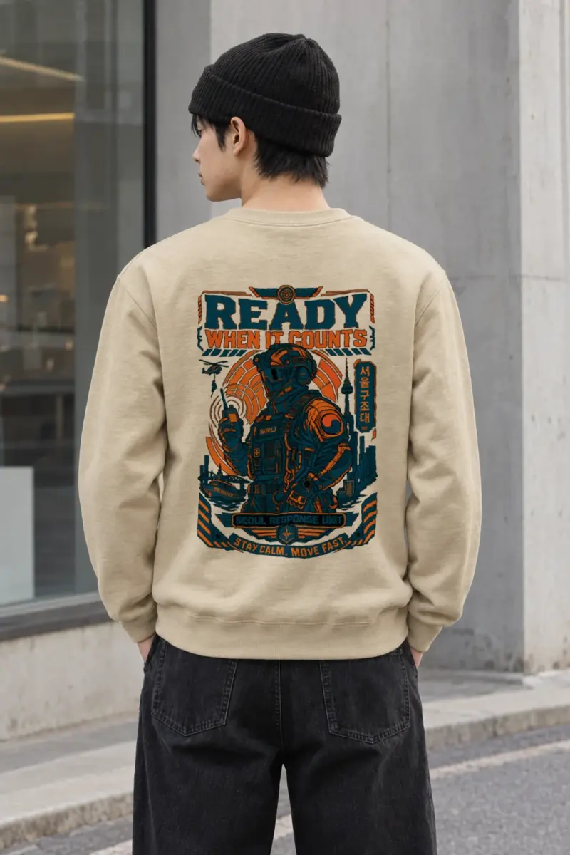 "Seoul Response Unit" Heavy Blend Unisex Crewneck Sweatshirt