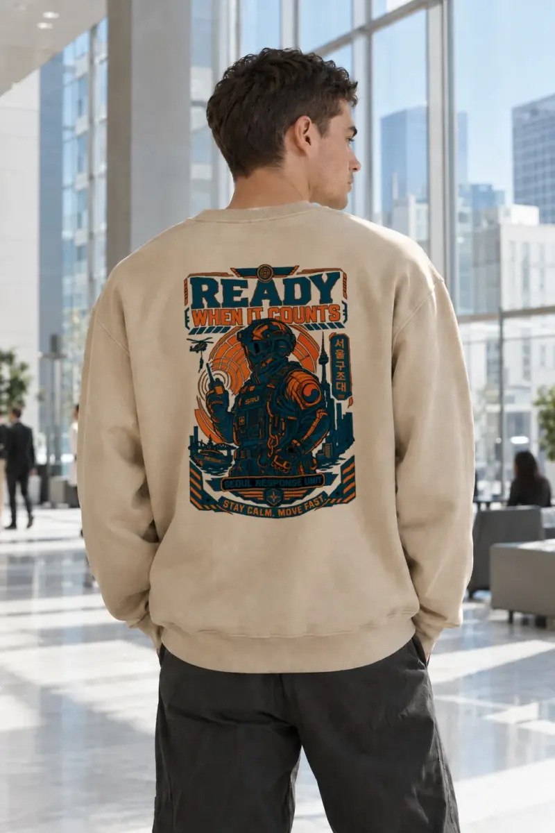 "Seoul Response Unit" Heavy Blend Unisex Crewneck Sweatshirt | Gildan 18000