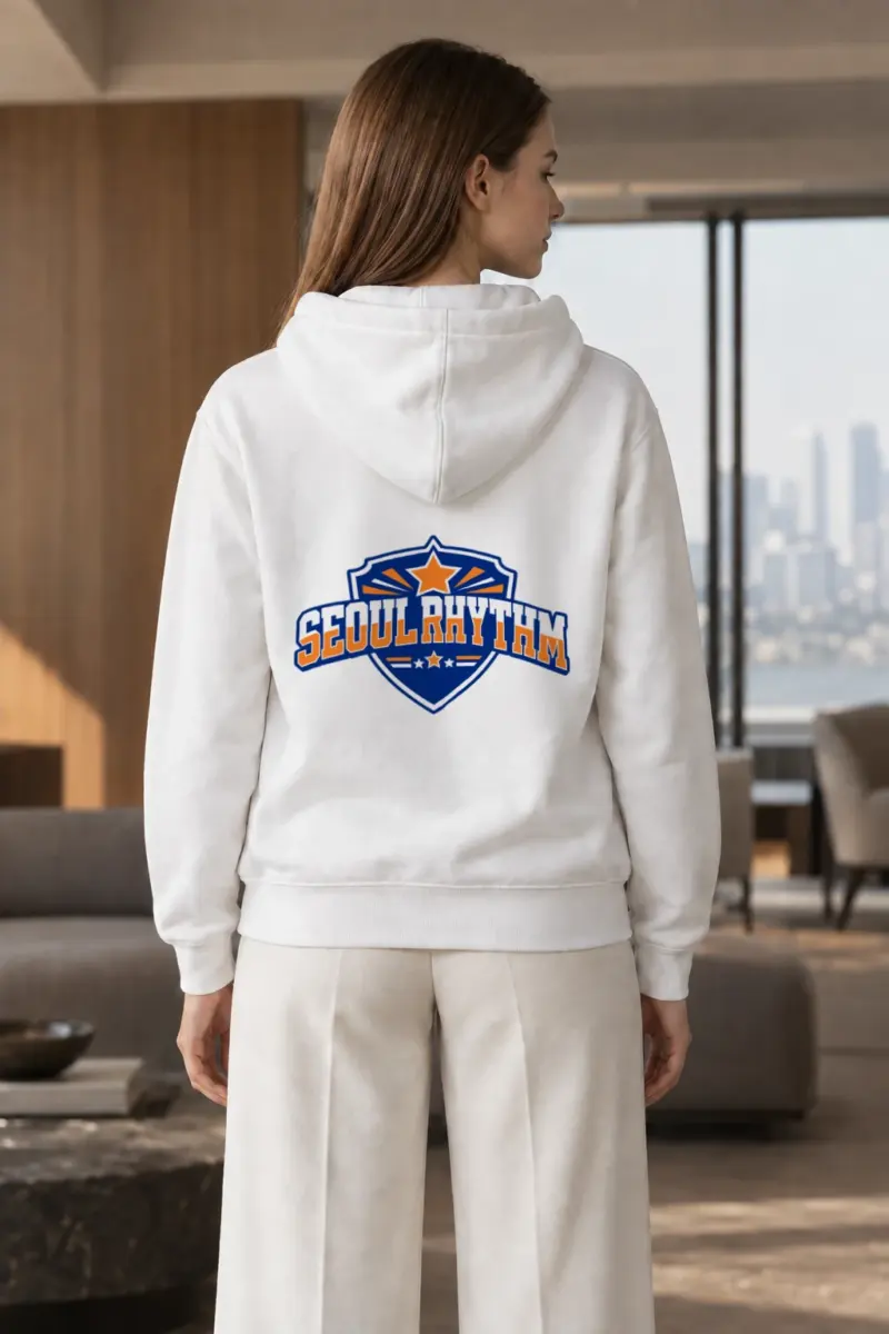 "Seoul Rhythm Emblem" Heavy Blend Unisex Pullover Hoodie | Gildan 18500