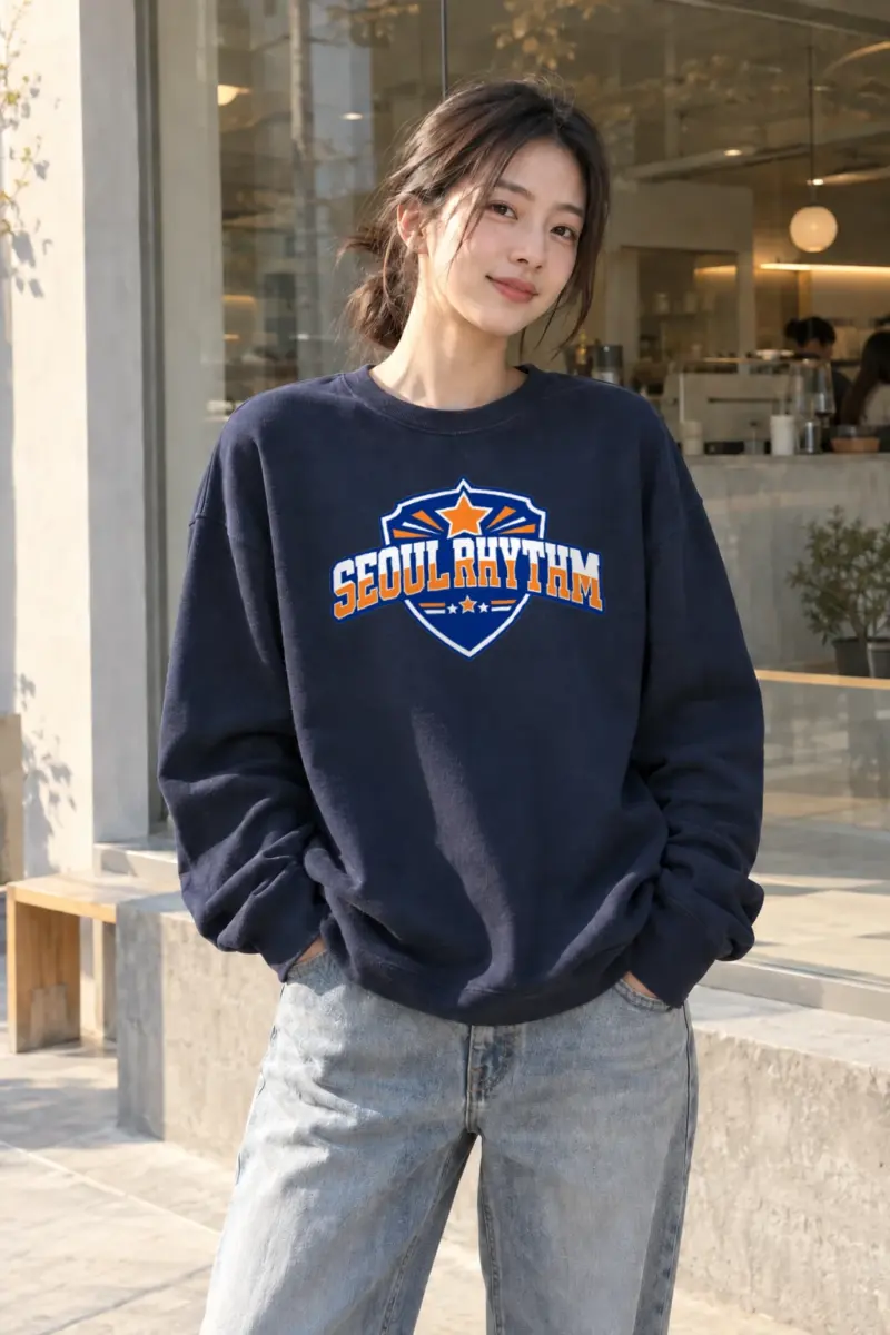"Seoul Rhythm" Heavy Blend Unisex Crewneck Sweatshirt | Gildan 18000