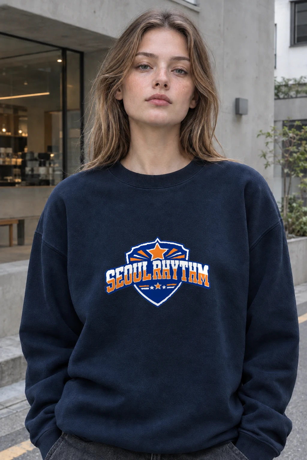 "Seoul Rhythm" Heavy Blend Unisex Crewneck Sweatshirt | Gildan 18000
