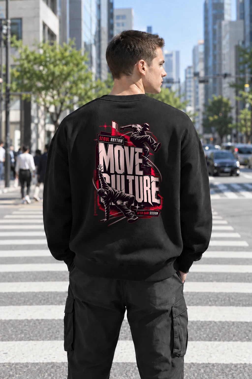 "Seoul Rhythm Session" Heavy Blend Unisex Crewneck Sweatshirt | Gildan 18000