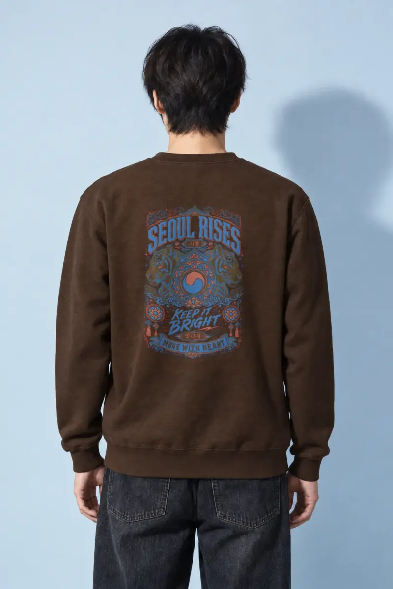 "Seoul Rises" Heavy Blend Unisex Crewneck Sweatshirt