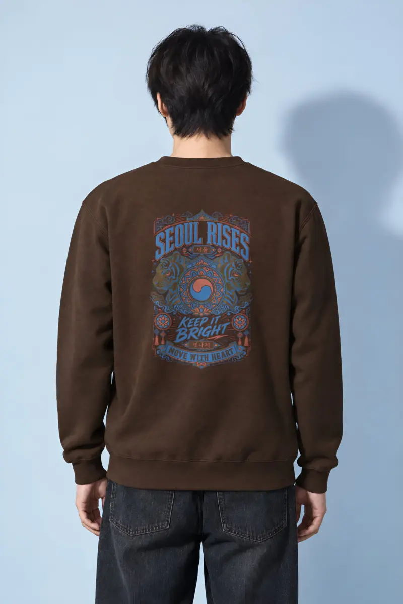 "Seoul Rises" Heavy Blend Unisex Crewneck Sweatshirt