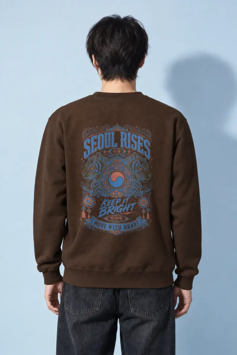 "Seoul Rises" Heavy Blend Unisex Crewneck Sweatshirt