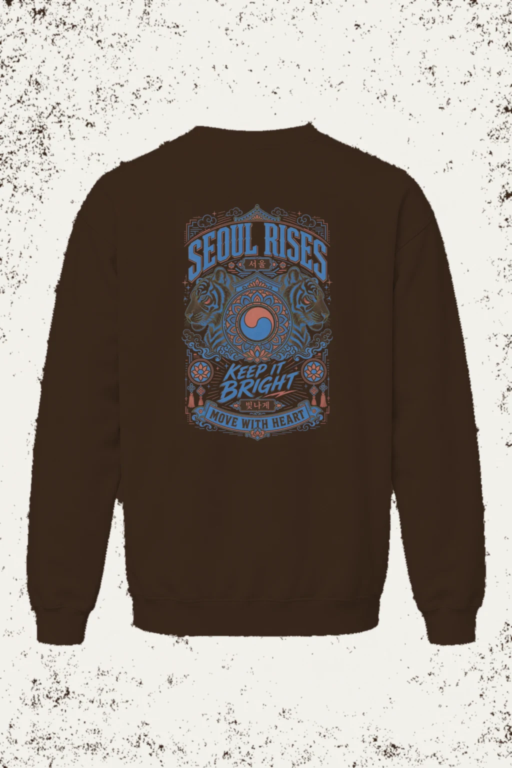 "Seoul Rises" Heavy Blend Unisex Crewneck Sweatshirt | Gildan 18000