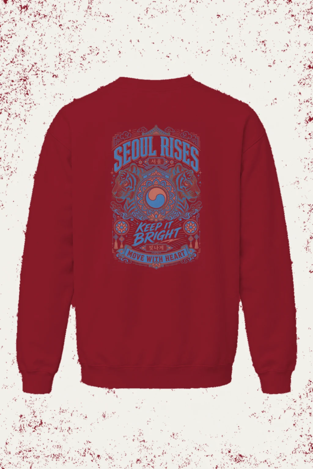 "Seoul Rises" Heavy Blend Unisex Crewneck Sweatshirt | Gildan 18000