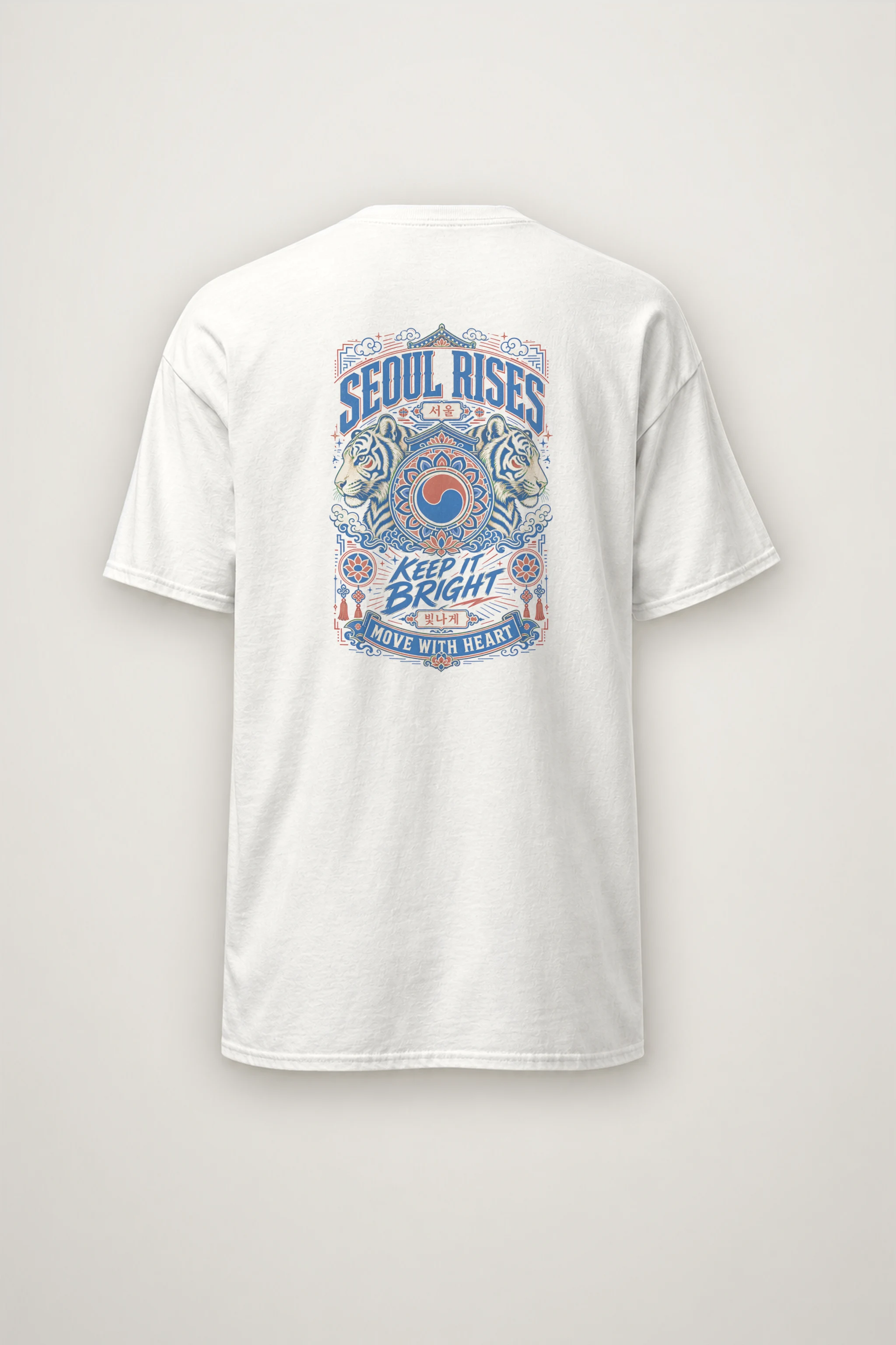 "Seoul Rises" Heavyweight Unisex Crewneck T-shirt
