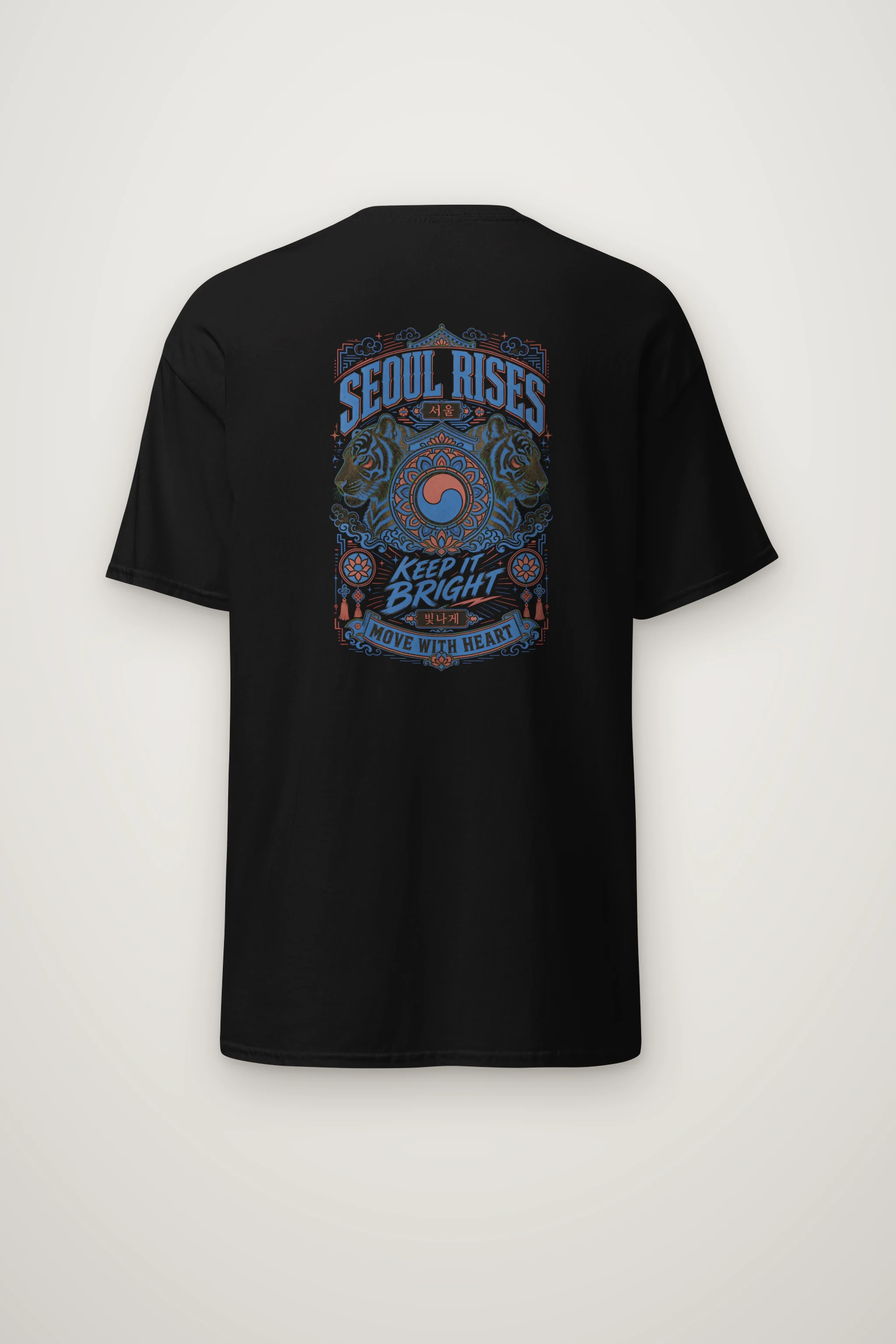 "Seoul Rises" Heavyweight Unisex Crewneck T-shirt