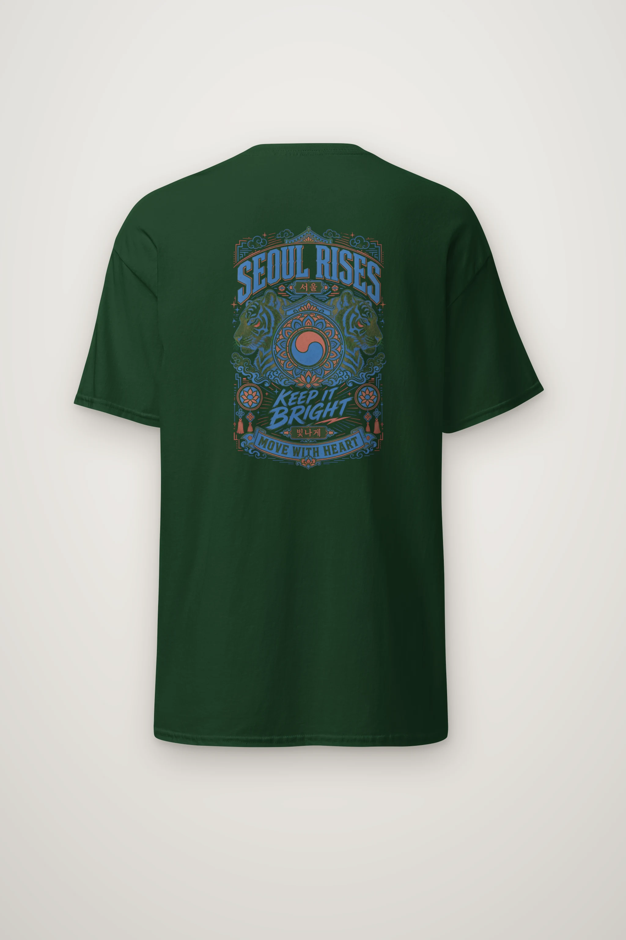 "Seoul Rises" Heavyweight Unisex Crewneck T-shirt