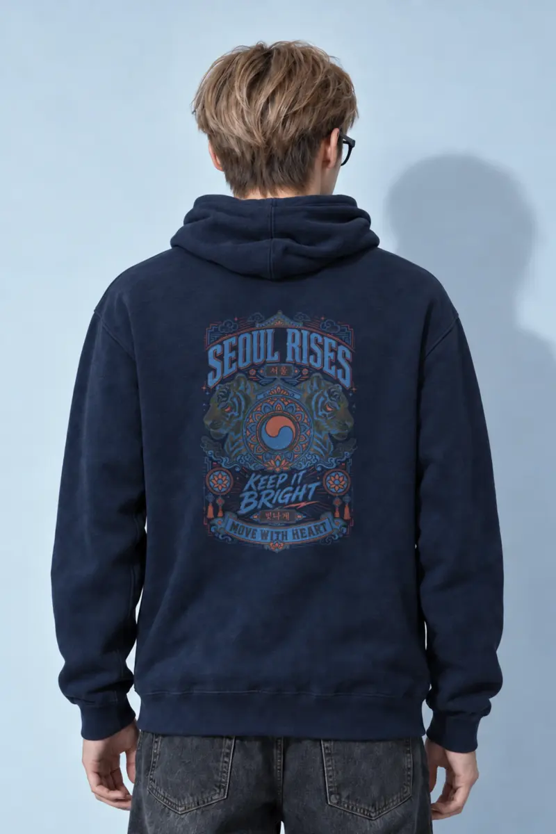 "Seoul Rises Tigers" Heavy Blend Unisex Pullover Hoodie