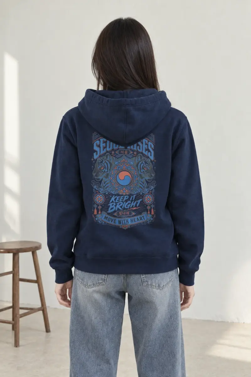"Seoul Rises Tigers" Heavy Blend Unisex Pullover Hoodie