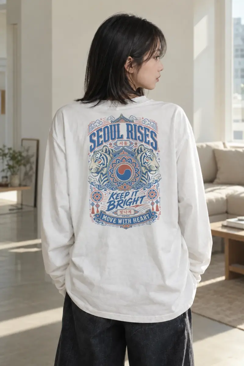"Seoul Rises" Unisex Longsleeve T-shirt | Gildan 2400