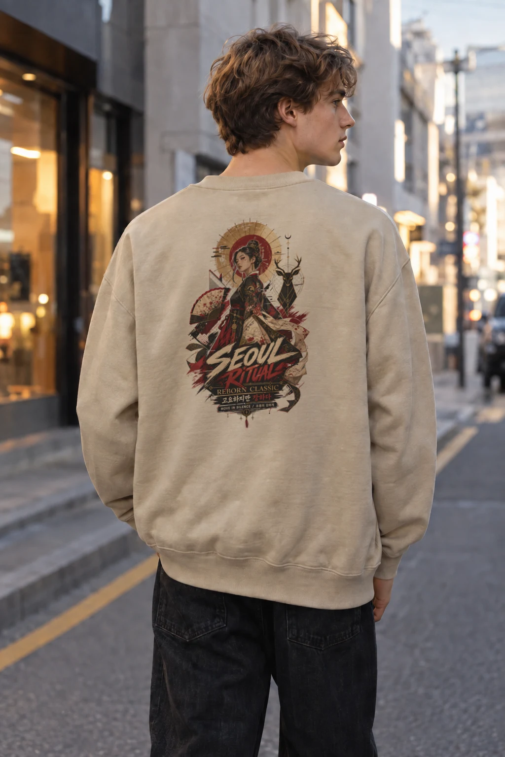 "Seoul Ritual" Heavy Blend Unisex Crewneck Sweatshirt | Gildan 18000