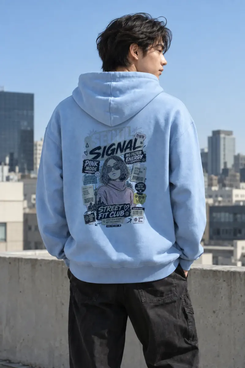 “Seoul Signal” Heavy Blend Unisex Pullover Hoodie | Gildan 18500