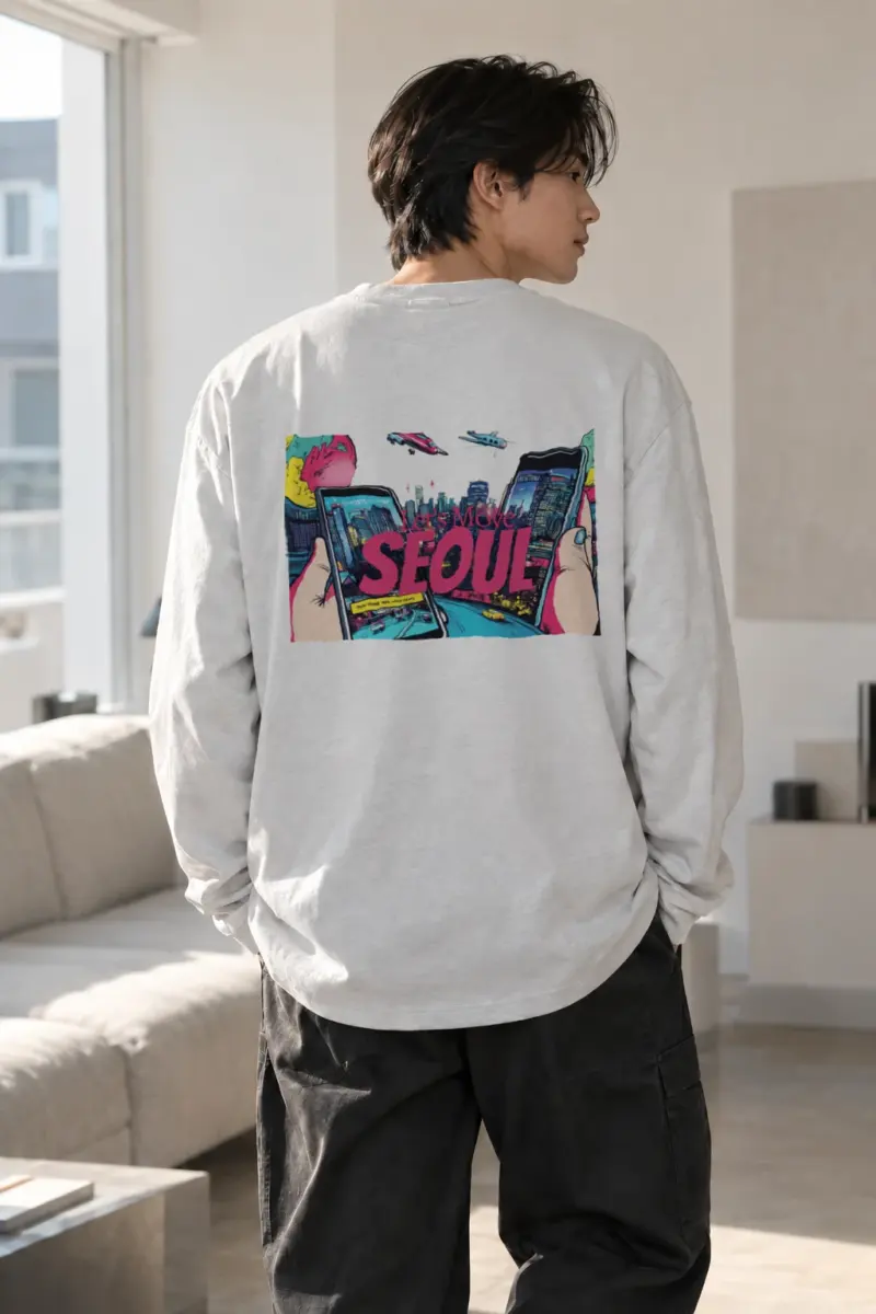 "Seoul Signal" Unisex Longsleeve T-shirt | Gildan 2400