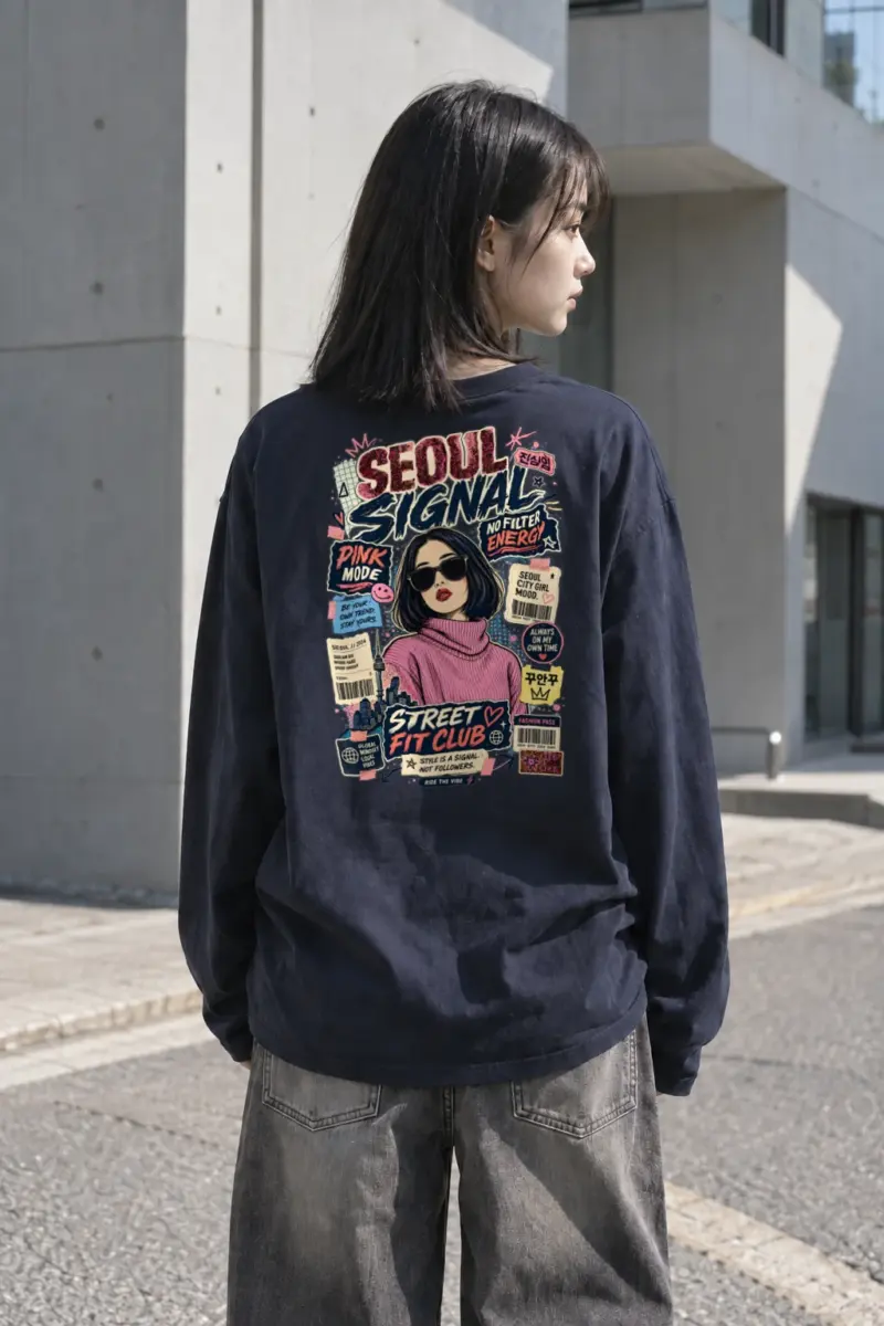 "Seoul Signal" Unisex Longsleeve T-shirt | Gildan 2400