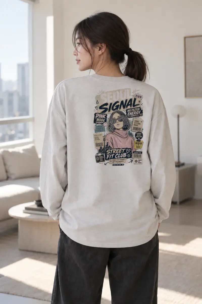 “Seoul Signal” Unisex Longsleeve T-shirt | Gildan 2400