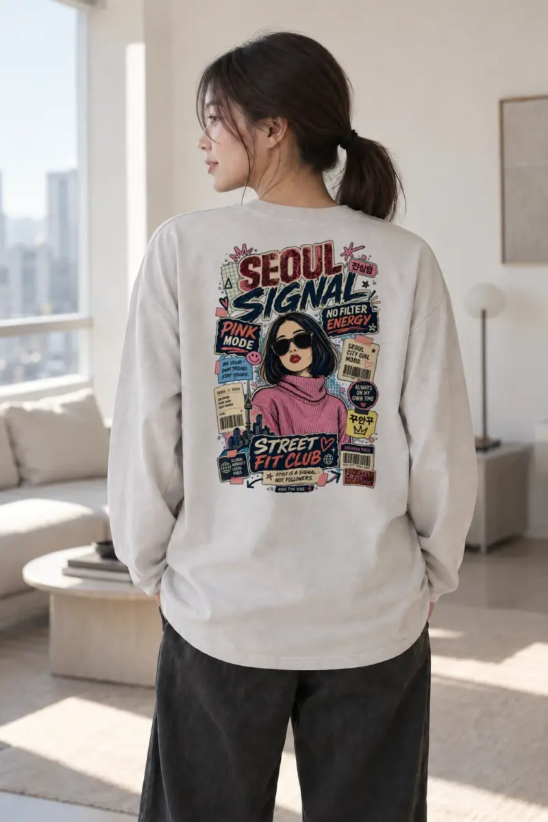"Seoul Signal" Unisex Longsleeve T-shirt | Gildan 2400