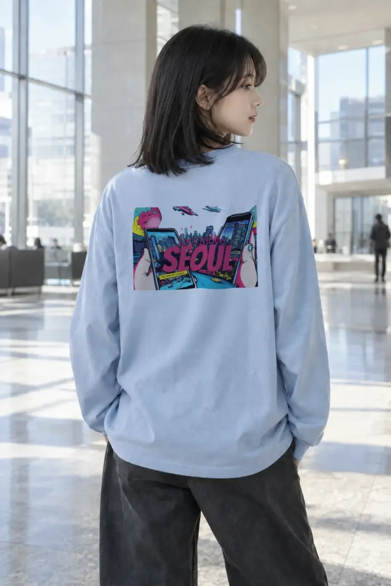 "Seoul Signal" Unisex Longsleeve T-shirt | Gildan 2400