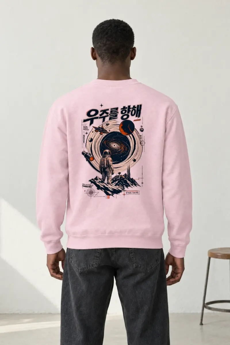 "Seoul Space Archive" Heavy Blend Unisex Crewneck Sweatshirt | Gildan 18000