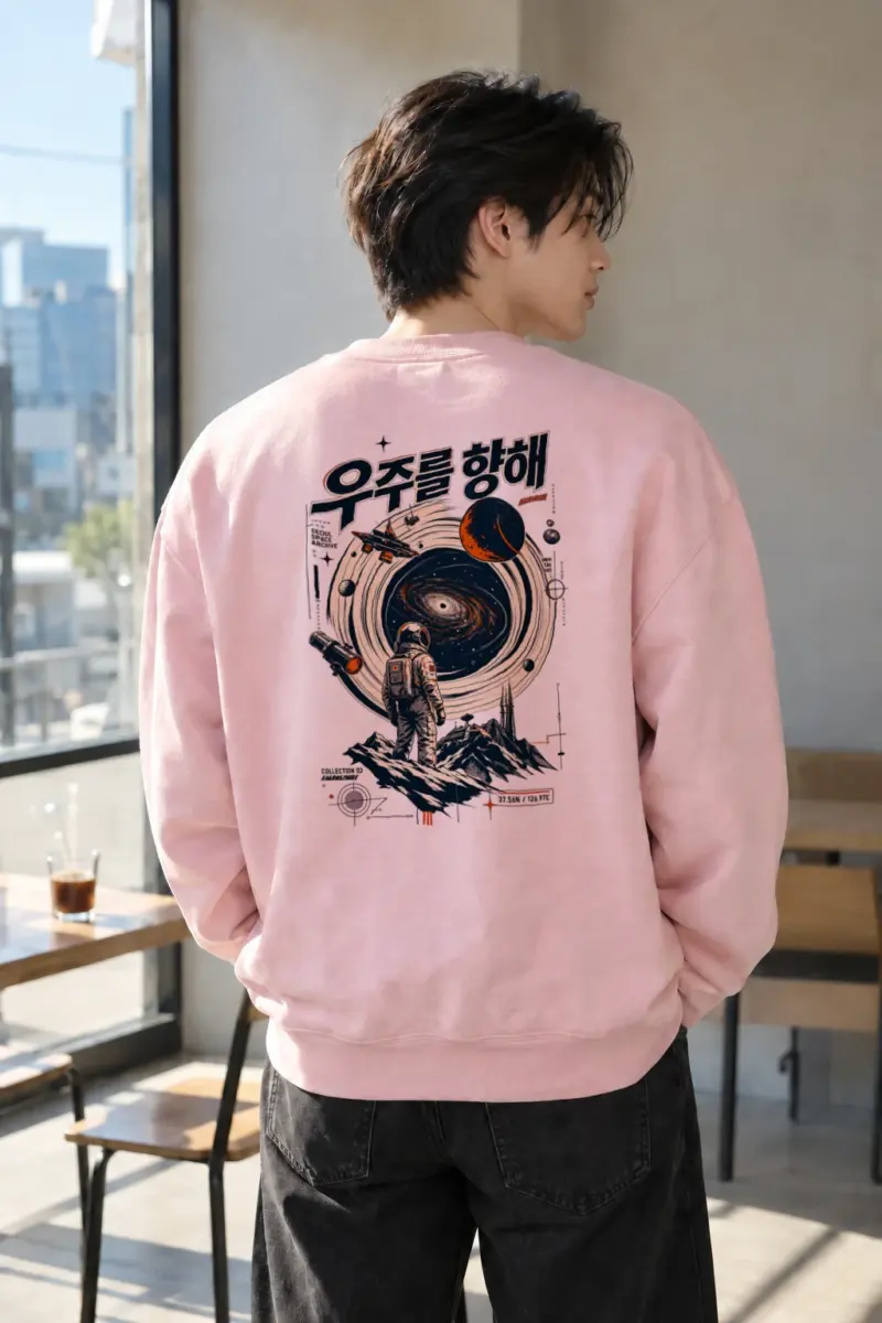"Seoul Space Archive" Heavy Blend Unisex Crewneck Sweatshirt | Gildan 18000