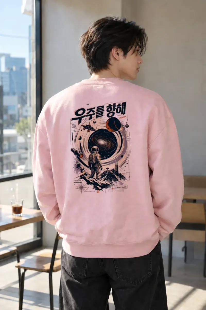 "Seoul Space Archive" Heavy Blend Unisex Crewneck Sweatshirt | Gildan 18000