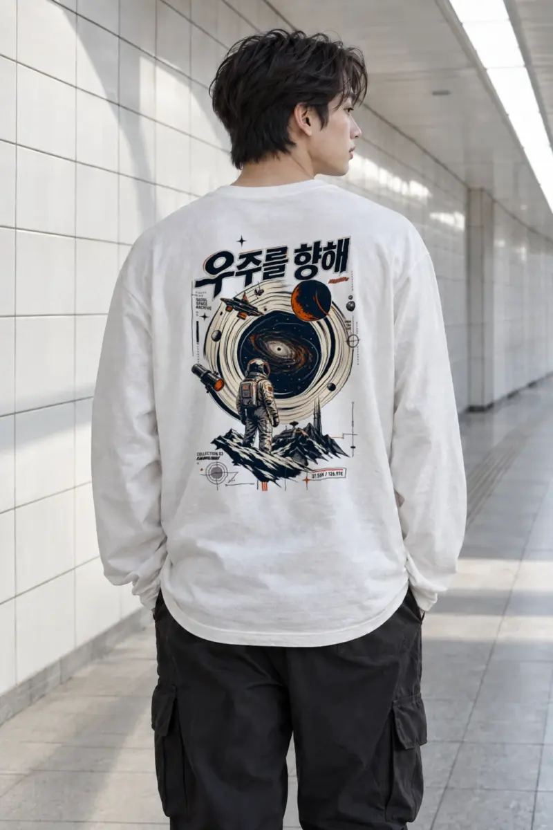 "Seoul Space Archive" Unisex Longsleeve T-shirt | Gildan 2400