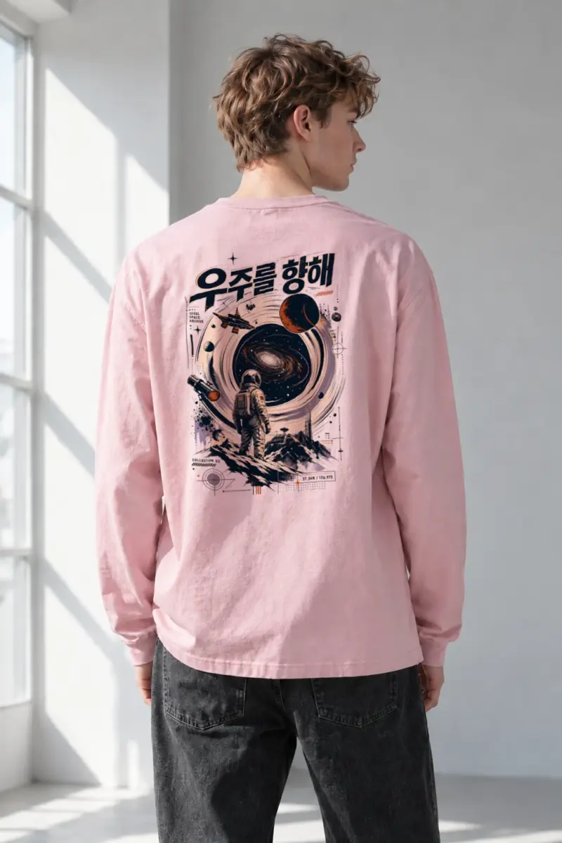 “Seoul Space Archive” Unisex Longsleeve T-shirt | Gildan 2400