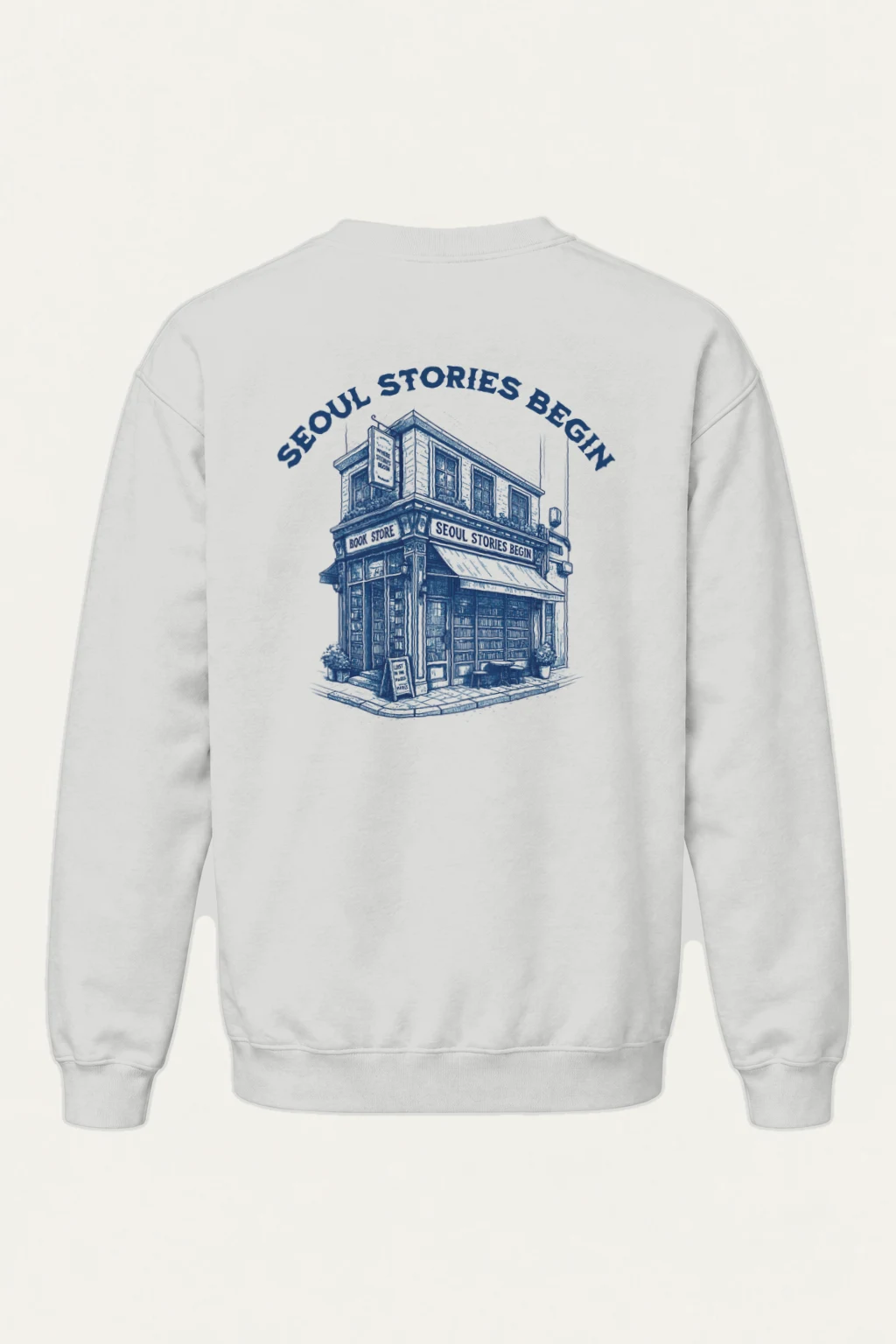 "Seoul Stories Begin" Heavy Blend Unisex Crewneck Sweatshirt | Gildan 18000