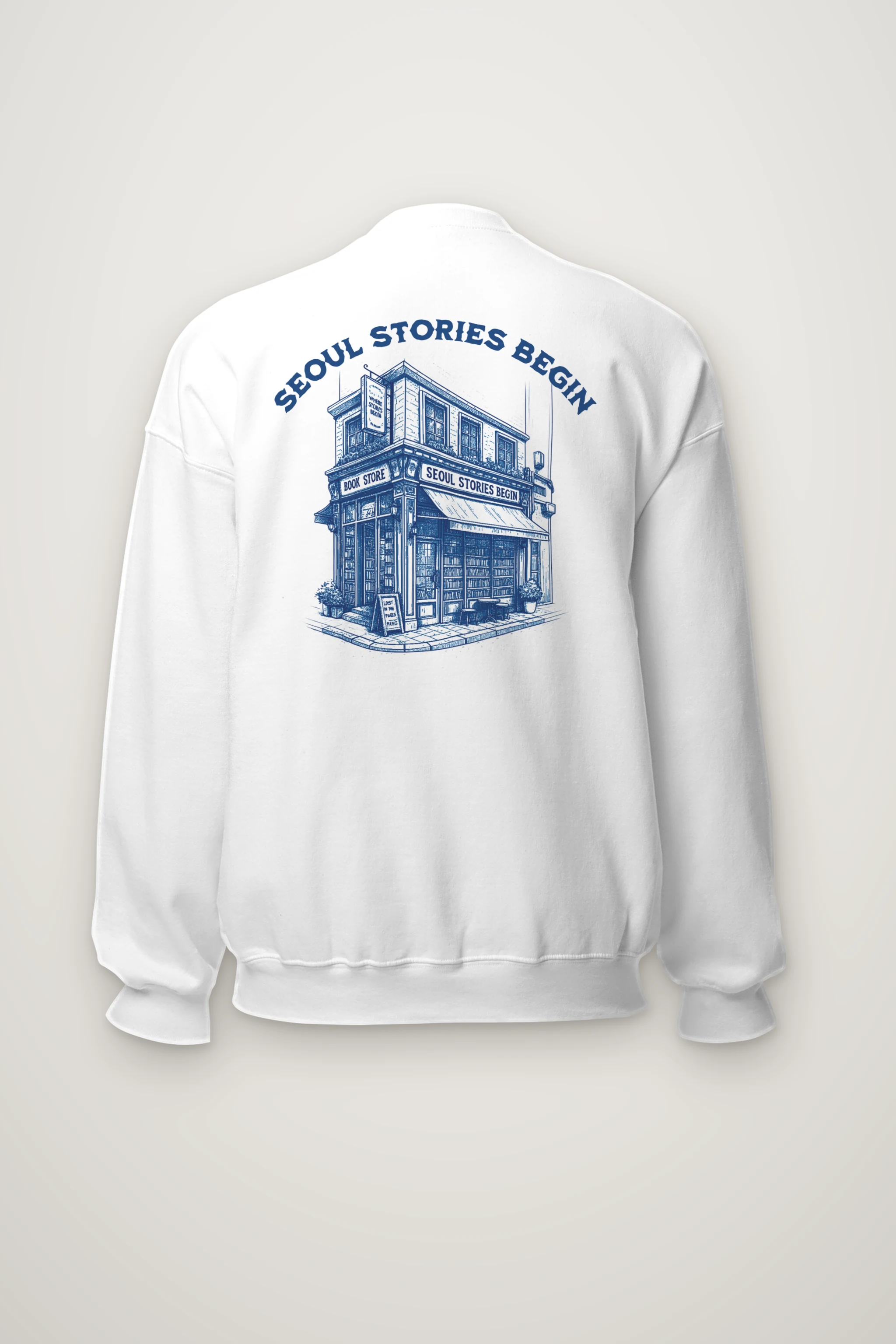"Seoul Stories Begin" Heavy Blend Unisex Crewneck Sweatshirt