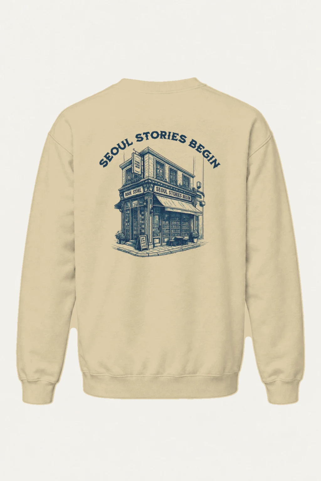 "Seoul Stories Begin" Heavy Blend Unisex Crewneck Sweatshirt | Gildan 18000