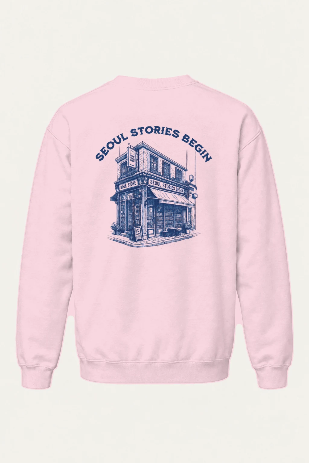 "Seoul Stories Begin" Heavy Blend Unisex Crewneck Sweatshirt | Gildan 18000