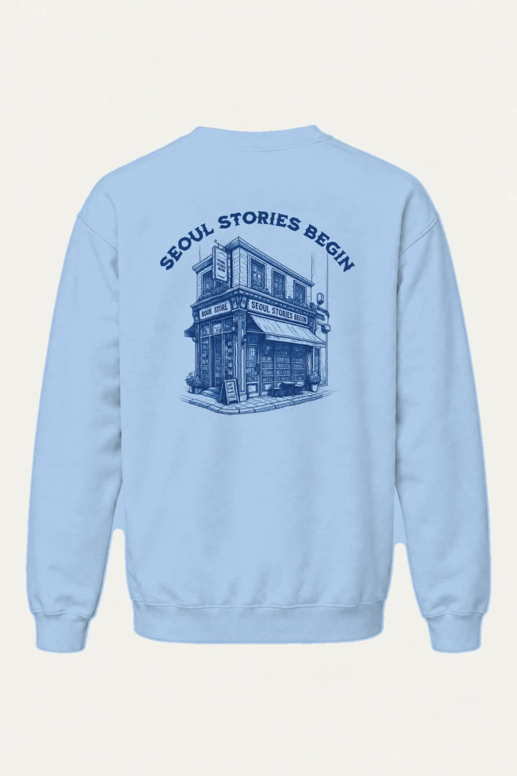 "Seoul Stories Begin" Heavy Blend Unisex Crewneck Sweatshirt | Gildan 18000