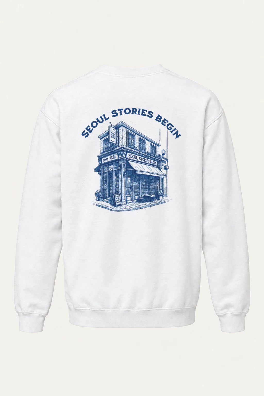 "Seoul Stories Begin" Heavy Blend Unisex Crewneck Sweatshirt | Gildan 18000