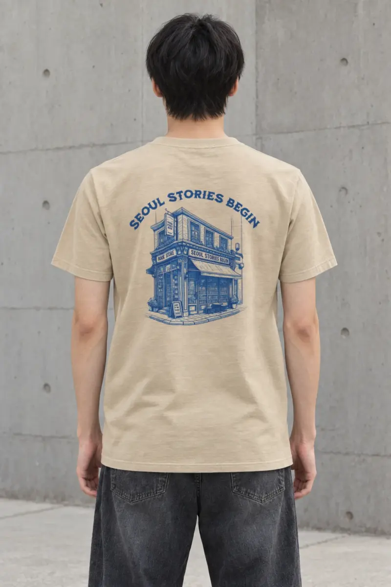 "Seoul Stories Begin" Heavyweight Unisex Crewneck T-shirt