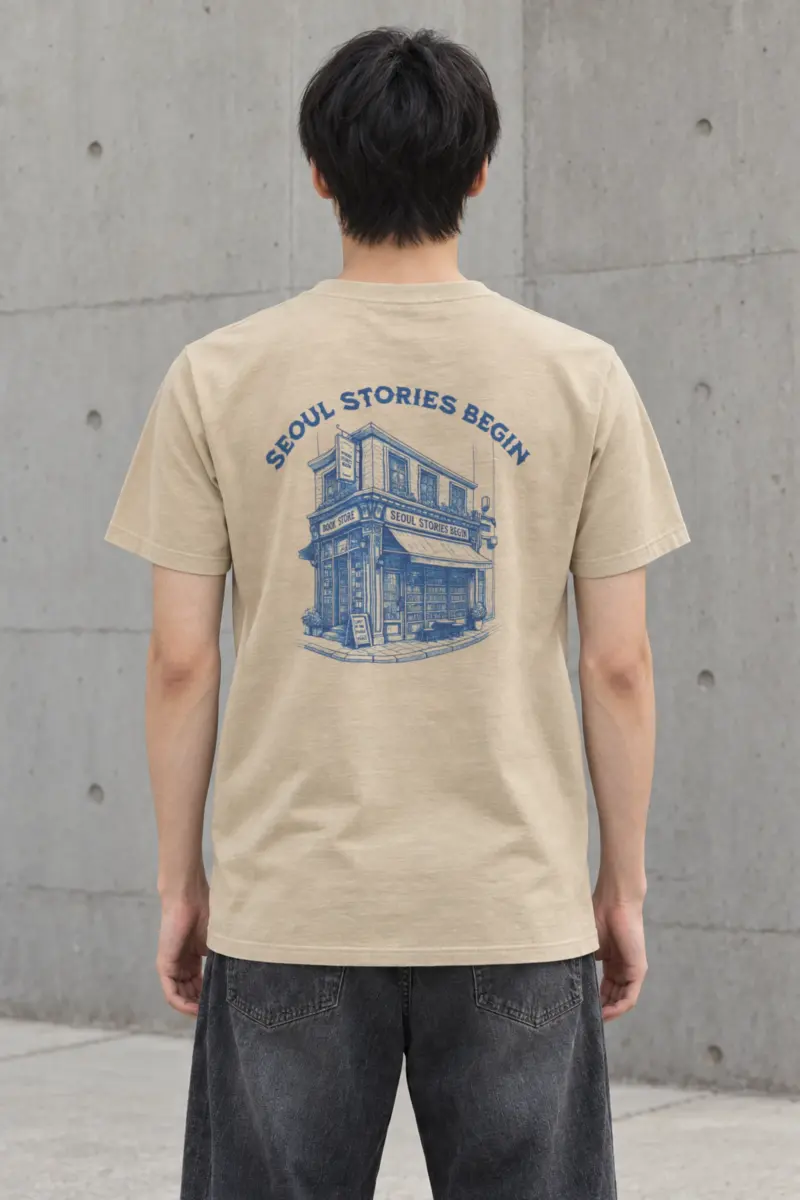 "Seoul Stories Begin" Heavyweight Unisex Crewneck T-shirt