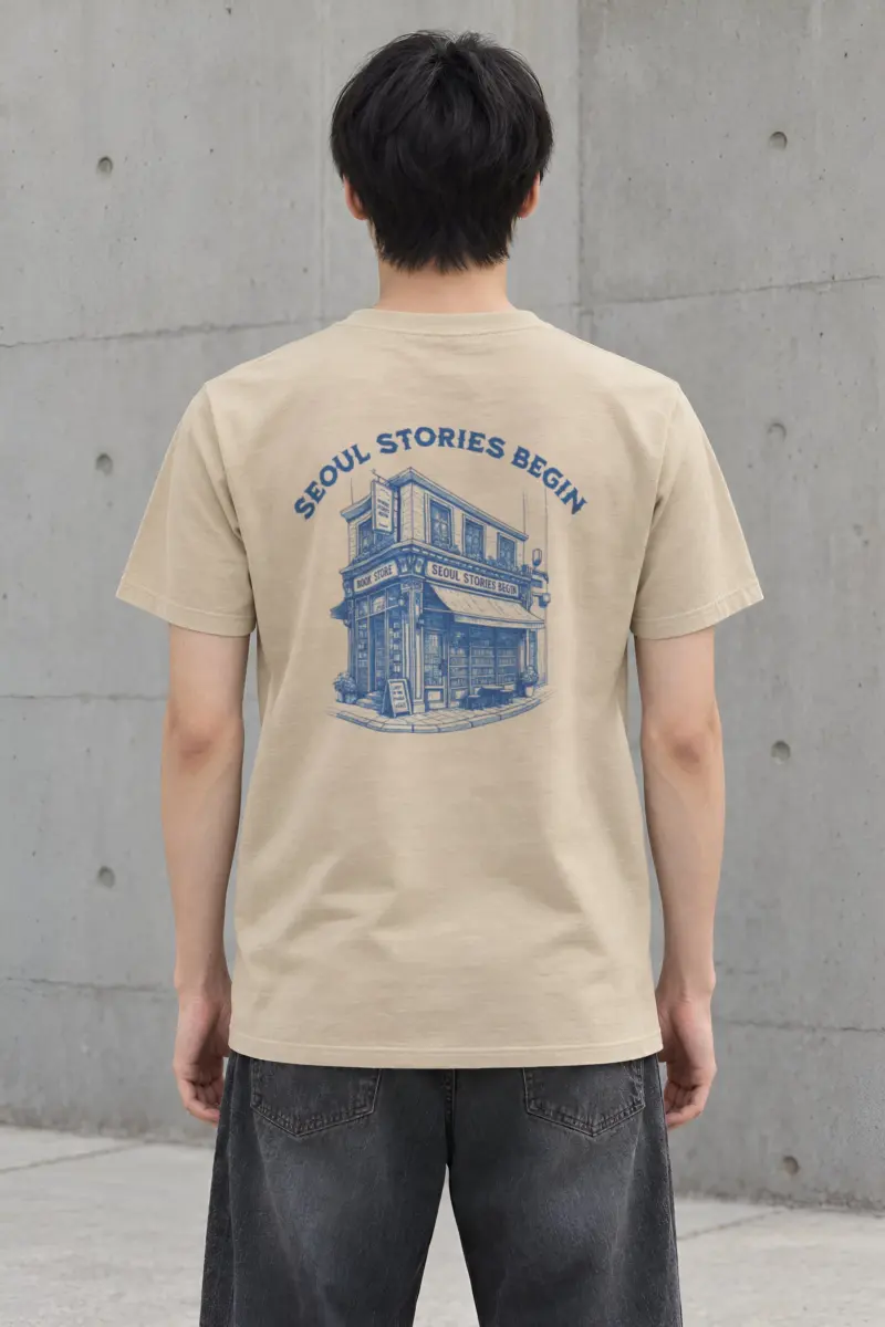 "Seoul Stories Begin" Heavyweight Unisex Crewneck T-shirt