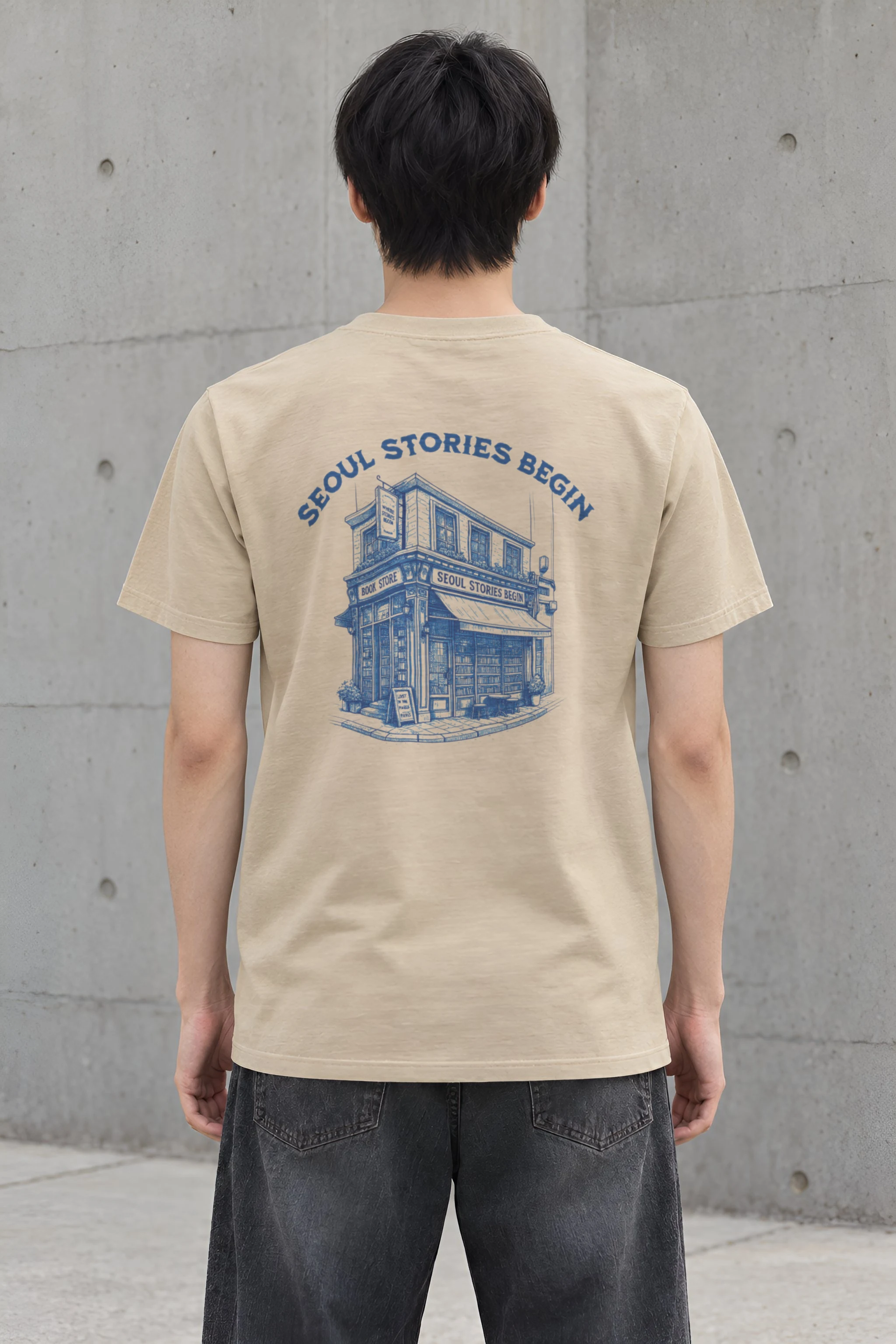 "Seoul Stories Begin" Heavyweight Unisex Crewneck T-shirt