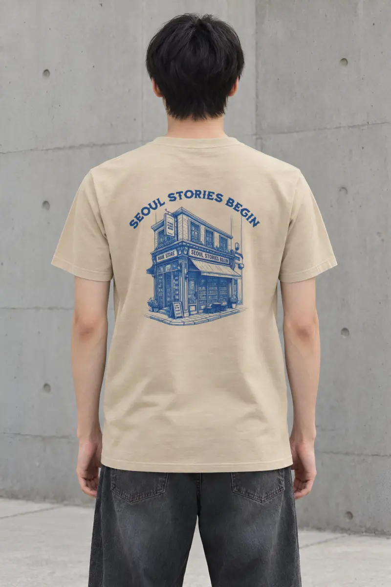 "Seoul Stories Begin" Heavyweight Unisex Crewneck T-shirt
