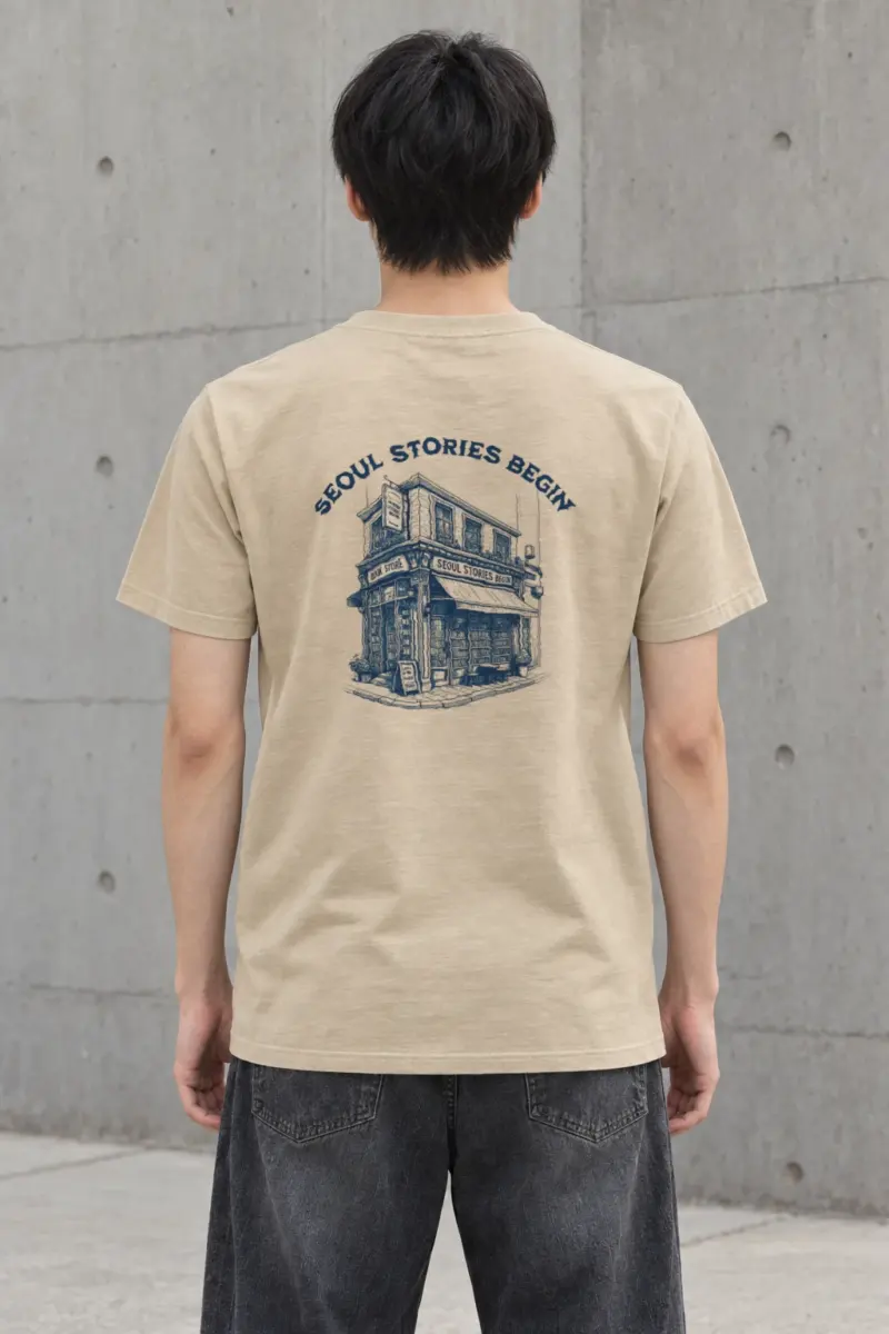 "Seoul Stories Begin" Heavyweight Unisex Crewneck T-shirt