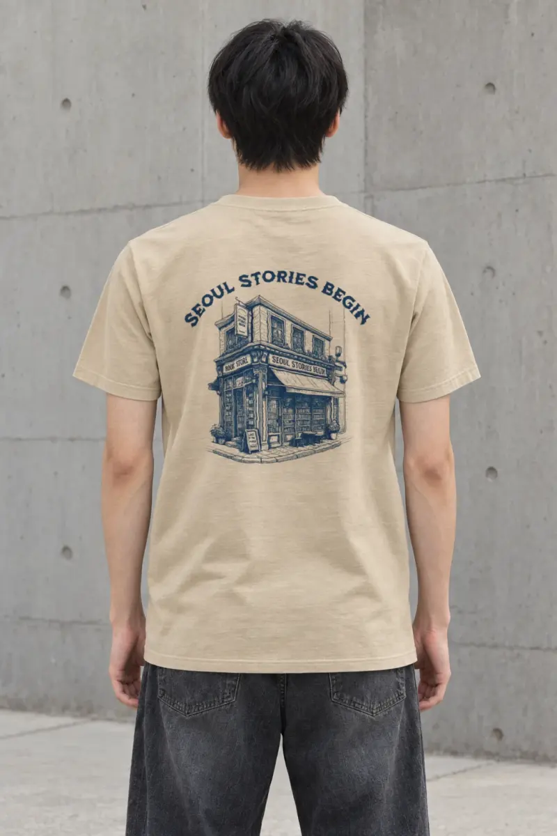 "Seoul Stories Begin" Heavyweight Unisex Crewneck T-shirt