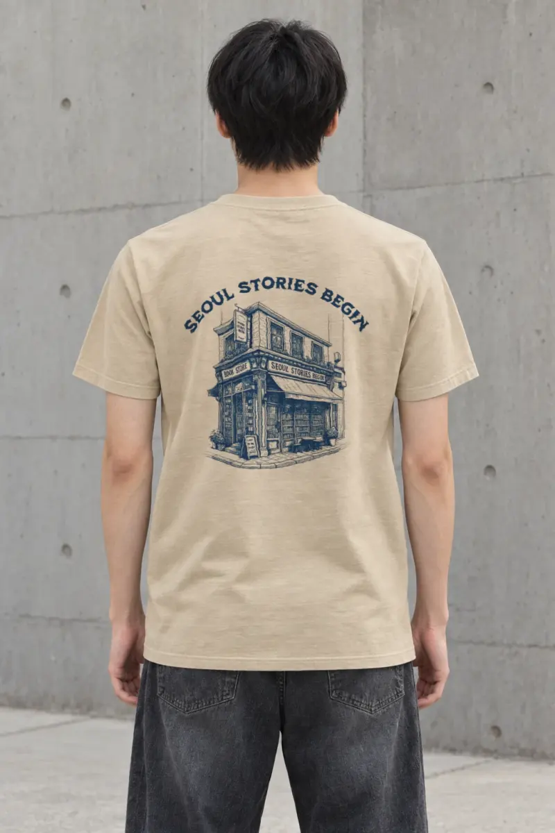 "Seoul Stories Begin" Heavyweight Unisex Crewneck T-shirt